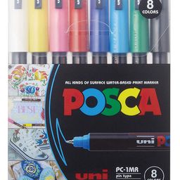 Uniball Posca PC-1MR 0.7 mm Extra-Fine Tip Markers 8 Pcs-0