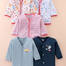 OHMS Single Jersey Full Sleeves Jhablas with Vehicle & Animal Print Pack of 5 - Multicolor-image-53