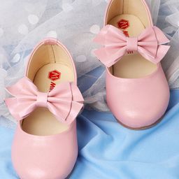 Mine Sole Bow Designed Mary Jane Ballerinas -Baby pink-image-72