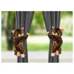 Tickles 2 Pcs Cheetah Soft Stuffed Plush Animal Hanging Toy For Kids Boys & Girls Home Decoration (Size: 30 cm Color: Brown)-image-41