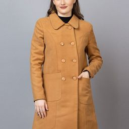The Roadster Lifestyle Co Women Woollen Double-Breasted Overcoat-image-85