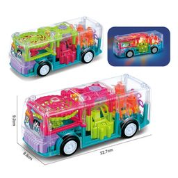 SVE Gear Display 360 Degree Musical Rotating Transparent Mechanical Bus - Multicolor image 2