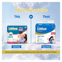 Little's Comfy Baby Pants Diapers Medium Size with Wetness Indicator and 12 hours Absorption - 72 Pieces image 2