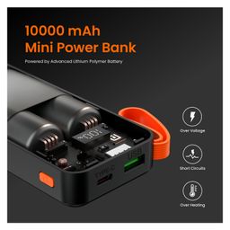 Portronics POR-1990 Ampbox 10K 10000 mAh Power Bank with 22.5W Fast Charging Dual Output-Black image 2