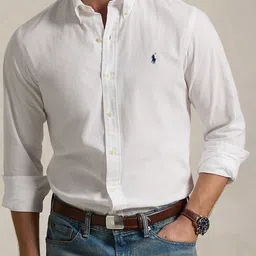 Polo Ralph Lauren Men Slim Fit Textured Button-Down Collar Cotton Casual Shirt-picture-40