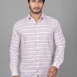 WILNERCROWN Classic Horizontal Stripes Semi Sheer Casual Shirt-picture-42