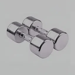HackerX 2-Pcs Chrome Finish Steel Dumbbells - 2.5 kg Each-26