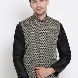 VASTRAMAY Men Woven Design Nehru Jacket-27