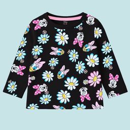 KUCHIPOO Girls 3 Minnie Mouse Printed Applique T-shirt-image-75