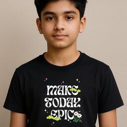 TeeSlix Unisex Black Tshirts-image-98