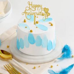 Pearls And Petals Mini Anniversary Cake (300 Gm)-picture-31