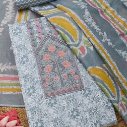 Soch Printed Unstitched Dress Material-picture-37