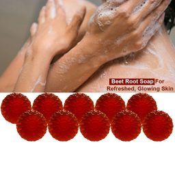 GROOVY Set Of 10 Deep Cleansing Beetroot Soaps - 100 g Each image 2