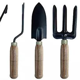 JetFire Wooden Weeder, Small Trowel, Big Trowel, Cultivator, Fork Garden Tool Kit-image-92