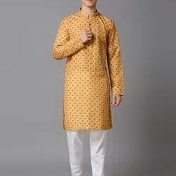 BELLAZO Ethnic Motifs Printed Mandarin Collar Straight Kurta-image-31