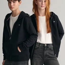 GANT Unisex Kids Black Hooded Sweatshirt-image-7