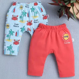 BUMZEE Boys Pack Of 2 Printed Cotton Ankle-Length Leggings-image-4