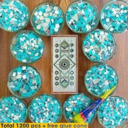 1200 Pieces, 100 Piece of Each Shape with Fabric Glue Cone (Combo of 12 Variety)-image-1
