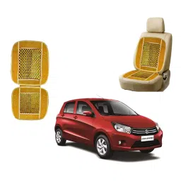 Auto Pearl Polyester, Cotton Front Vehicle Seating Pad Beige for Maruti Suzuki Celerio-41