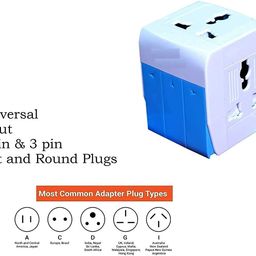 Gra8 3 Way Switched Adaptor, Universal Plug USB Travel Adaptor(1 PCS) image 5
