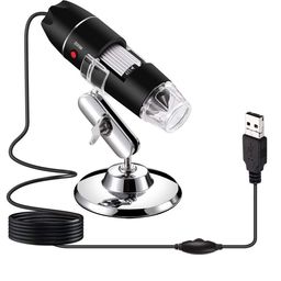 Microware Portable USB Digital Microscope 50x to1000x Magnification 8 LED Mini Camera Magnifier with Stand image 1