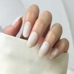 Indie Nails Set Of 12 Press On Nails With Application Care Kit - White Tinkerbell Chrome image 2