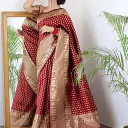 PAYAL CREATION Woven Design Zari Banarasi Saree-image-32