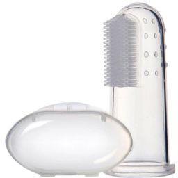 DOMENICO Silicone Finger Tooth Brush with Carry Case - White-image-26