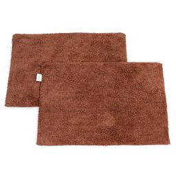MY ARMOR Premium Anti-Slip Cotton Door Mats Set of 2 - Brown-20