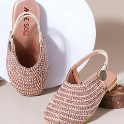 Mine Sole Pearl Embellished  Sandals - Rose Gold-image-20