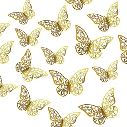 Decor Mantra butterfly is perfect for theme birthday decoration for boys girls 1st birthday party decoration baby shower celebration-Gold-Pack of 12-picture-34