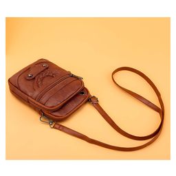 SYGA Women's Pu Leather Material With Western Style Pattern, Sling Bag (Brown)-6