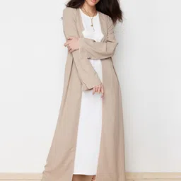 Trendyol Open Front Longline Shrug-11
