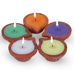 Iris Homefragrances Aromatic Candle Diyas  - Set of 5 image 2