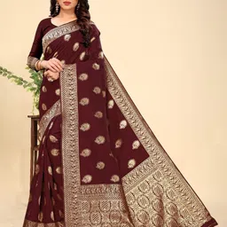 MORDEN MUSE Women Woven Design Zari Banarasi Saree-picture-43