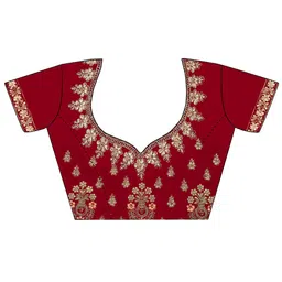 Maroosh Embellished Thread Work Unstitched Lehenga & Blouse With Dupatta image 5