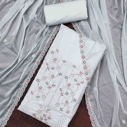 Blissta Floral Embroidered Sequinned Unstitched Dress Material-image-62
