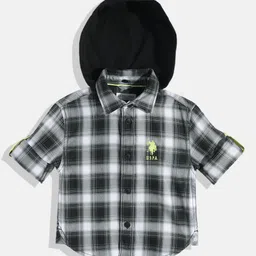 U.S. Polo Assn. Kids Boys Tartan Checked Pure Cotton Casual Shirt-picture-10