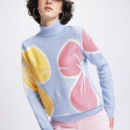 glitchez Floral Wonder Turtleneck Pullover-image-78