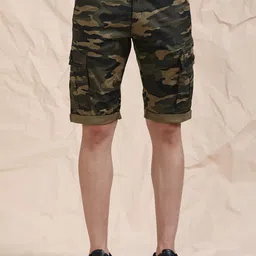 beevee Men Camouflage Printed Regular Fit Cargo Shorts-picture-37