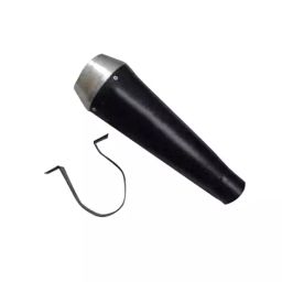 RA Accessories Black Race Slipon Silencer Exhaust for Hero CD 110 Dream-image-93