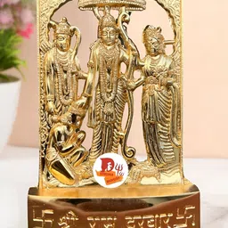 DARIDRA BHANJAN Gold-Toned Religious Ram Darbar Idol Showpiece-22