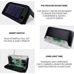 GIGAWATTS Boundary Solar Stairs Light Automatic Sensor Energy Efficient Versatile Lamp, GW-BSL04 image 5