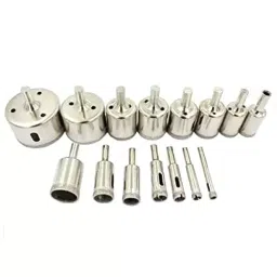 A&S TOOLSHOP Diamond Hole Saw Bit Set 6-50 mm Sliver for Glass, Tiles, Marble, Granite (Set of 15)-6