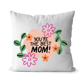 Loops n knots White & Pink Youre The Best Mom Printed Pre-FilledCushion-picture-29