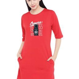 Moda Rapido Print T-shirt Dress-image-67