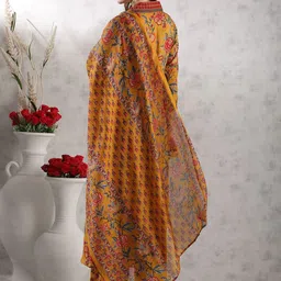 Anni Designer Floral Printed Regular Anarkali Kurta with Palazzos & With Dupatta image 5