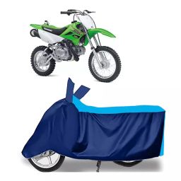 Auto Pearl Two Wheeler Cover for Kawasaki KLX 110 - Cyan, Blue-image-55