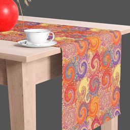 ArtzFolio Red & Blue Digital Printed Table Runner image 1