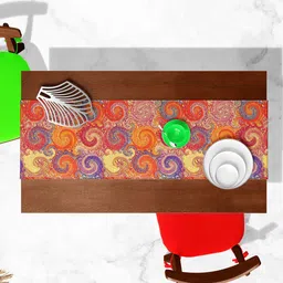 ArtzFolio Red & Blue Digital Printed Table Runner image 2